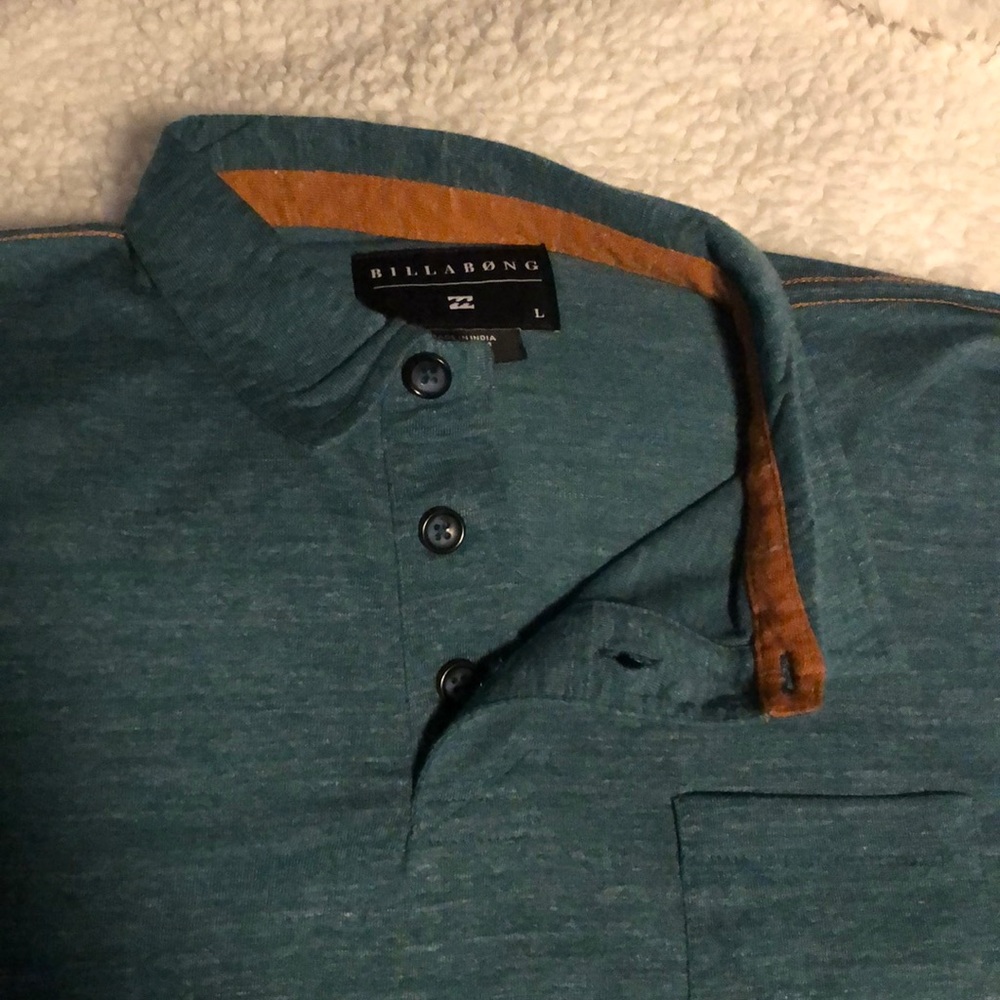 Turquoise Button up - Picture 2 of 2